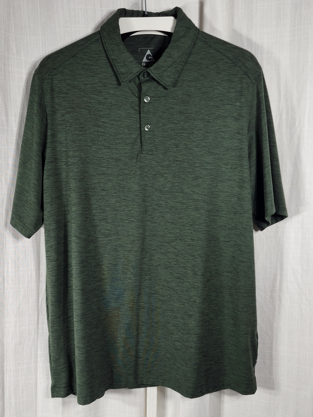 AG Men's Green Heather Polo Shirt - Classic Performance